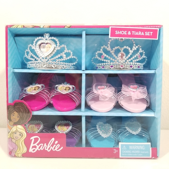 Barbie | Costumes | Barbie Shoe And Tiara Set 4 Shoes 2 Tiaras 3 | Poshmark